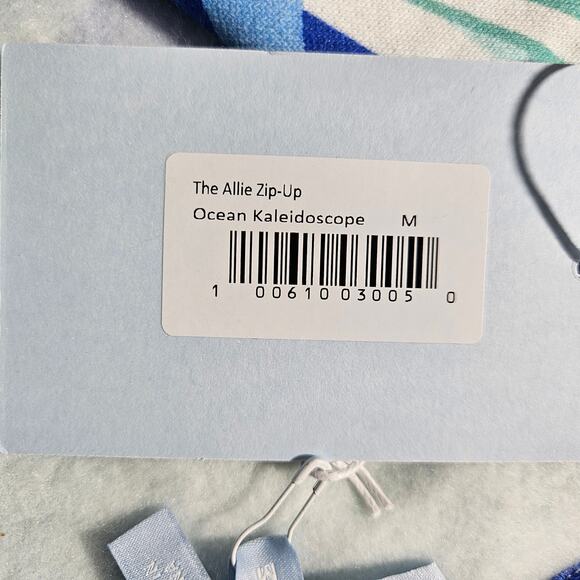 NWT Hill House The Allie Zip-Up Light Weight Jacket Sz. M Ocean Kaleidoscope - Picture 10 of 11